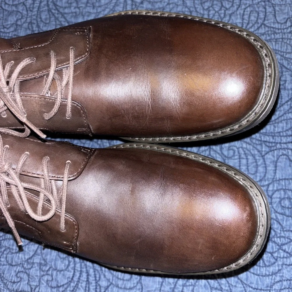 Cabelas Men's 10.5 D Brown Leather Lace Up Dress Oxford Shoes New
